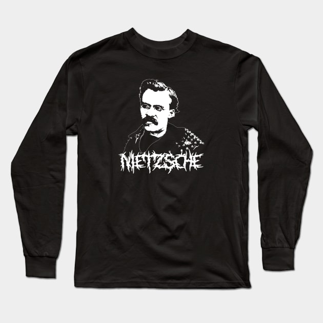 Nietzsche is Metal Long Sleeve T-Shirt by LordNeckbeard